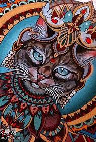 Tattoo-show, advisearje in kleurich kreatyf manuscript foar katten-tatoet