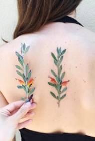 Plant Flower tatouaj: 27 klere koulè flè Plant tatouaj