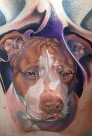 Prekrasan uzorak tetovaža psa s akvarelom
