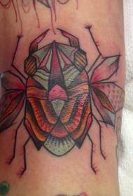 Patró de tatuatge d'insectes bonic de colors