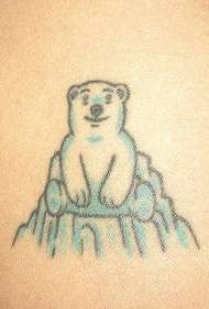 Dais dawb cov qauv tattoo nyob ntawm iceberg