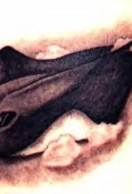 Wzór tatuażu ciemno-czarny kalmary morskie