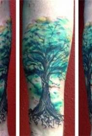 Modello del tatuaggio dell'albero di affari di immagine dell'albero del tatuaggio