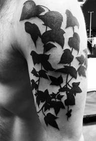 arm sort Ivy plante tatoveringsmønster