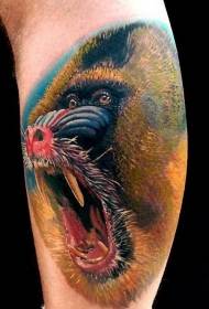 braccio tatuaggio realistico colore babbuino avatar tatuaggio