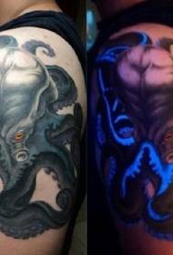 Озброєння реалістичним кольором татуювання татуювання восьминога флуоресцентним