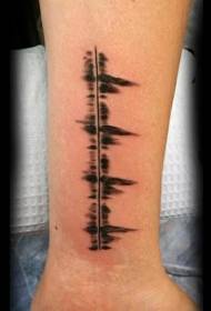 Simplu muzică neagră Sonic Arm Tattoo Pattern