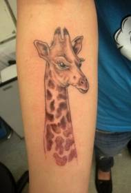 modèle de tatouage de bras en colère girafe avatar