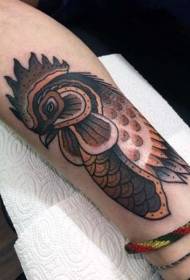 armold Scuola dipinta a testa di gallo avatar tattoo pattern