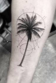 arm nydelig palmetre med rundt tatoveringsmønster
