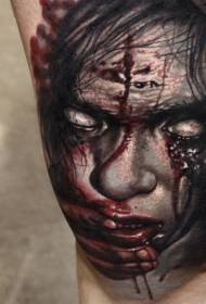 bracciu assai realisticu horror sanguinante modellu di tatuaggi di mostru