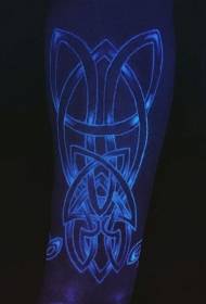 Pàtran tatù gàirdean flùr fluorescent stoidhle Ceilteach