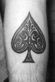 braccio nero picche simbolo personalità tatuaggio modello