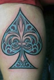 mooi gekleurd schoppen symbool arm tattoo patroon