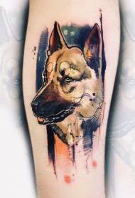 Unikátny štýl maľované roztomilý pes tetovanie paže tetovanie
