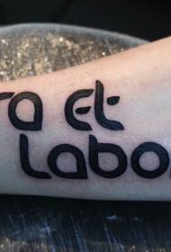 drsný kulatý styl dopis paže tetování vzor