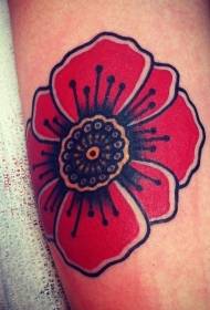 poppies sakola heubeul ngétak pola tattoo Arm