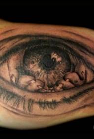 Roko in oči oči črni tatoo vzorec