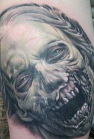 врло реалан зло зомби портретни модел тетоваже руку