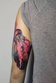 sumbanan sa bukton nga pink nga jellyfish tattoo pattern