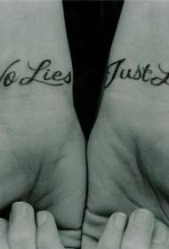 wrist expression love tattoo letters black tattoo pattern