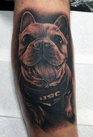 рака смешна насмевка куче реална шема на тетоважа