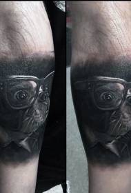 великий реалістичні тварина в окулярах рука татуювання візерунок