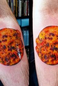 braccio tatuaggio realistico realistico realistico di colore del sole
