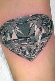 earm swart en wyt realistysk diamant tattoo patroan