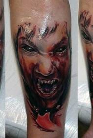 Splendido modello di tatuaggio del braccio vampiro sanguinante spaventoso