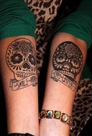 braccia tatuaggio messicano diverso stile tatuaggio teschio fiore