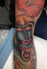 руку импресиван узорак тетоваже лубање у боји