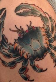 nwoke aka ezigbo cyan crab tattoo ụkpụrụ