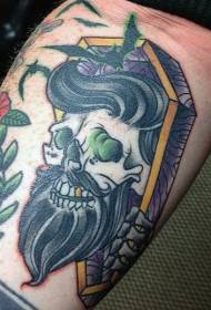 bracciale avatar zombie è mudellu di tatuaggi di culore di ghjuvellu