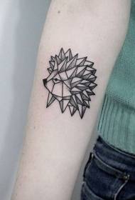 lengan yang menarik geometris pola tato landak landak