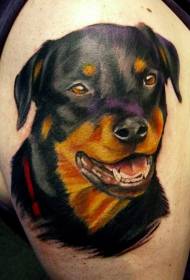 braccio dolce e colorato modello di tatuaggio avatar di Rottweiler