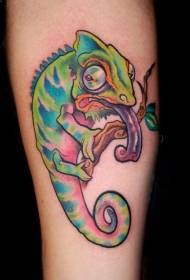 pola tato chameleon cerah sing padhang