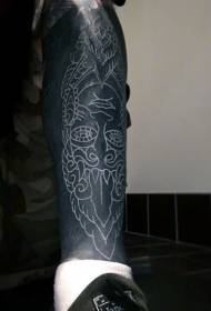 patrún iontach tattoo lámh-phéinteáilte lámh dubh agus bán