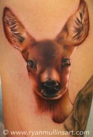 enkel farve søde hjortearm tatoveringsmønster