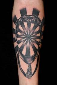 braço estilo mágico pintados à mão retrato preto e branco padrão de tatuagem