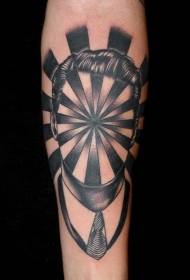 arm magic style hand-painted black and white portrait tattoo pattern