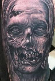 modèle de tatouage bras zombie monstre réaliste