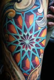 милий кольоровий зірка геометрії рука татуювання візерунок