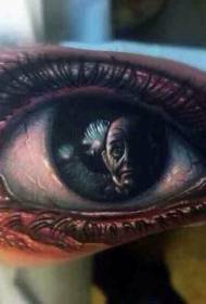 velika ruka nevjerojatna portretna tetovaža u očima