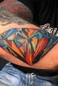 earm multicolored pure diamant tattoo patroan
