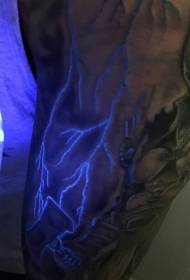 Zam etonan pentire modèl tatoo flè fluorescent