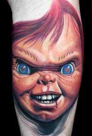 braccio horror cartone animato colore malvagio modello tatuaggio bambola