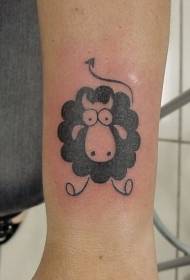 Arm schwarz-weiß Cartoon Schaf Tattoo Muster