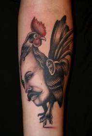 bra konsepsyon koulè manman poul konbine avèk modèl tatoo gason pòtrè