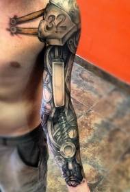 modello di tatuaggio braccio ferro robot cool